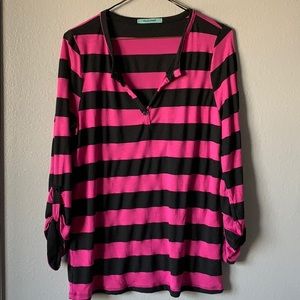 Pleione striped 3/4 sleeve top